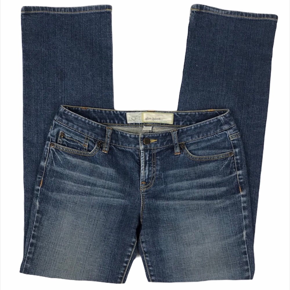 LOFT Slim Boot Cut Jeans - Picture 3 of 4